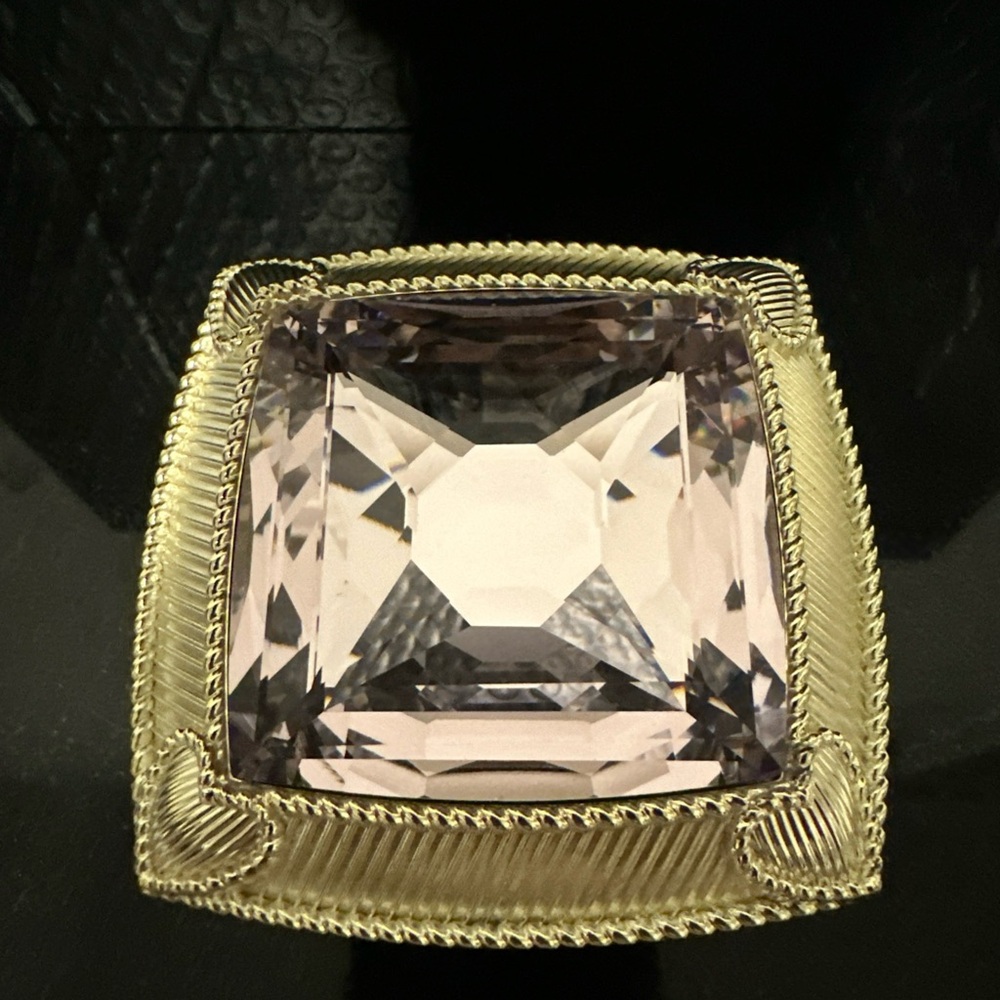 Judith Ripka silver/ Gold /and Pink Gemstone jewelry box